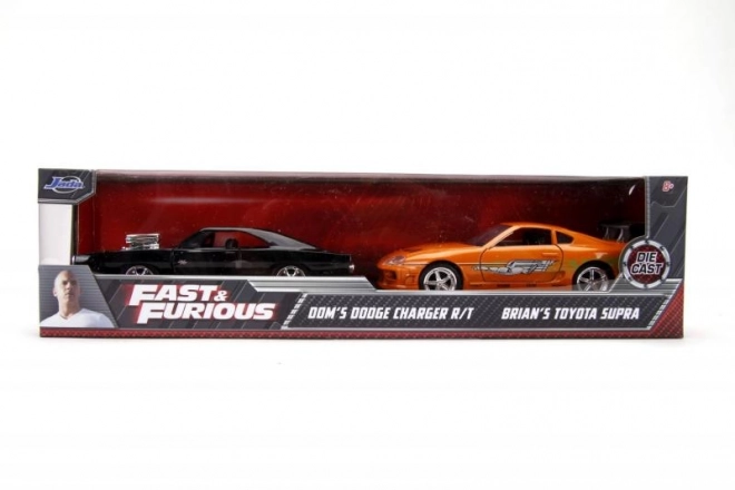 Gyors és dühös Toyota Supra és Dodge Charger 1:32 twin pack