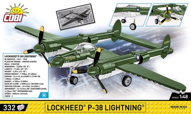 Lockheed P-38 Lightning építőkocka készlet