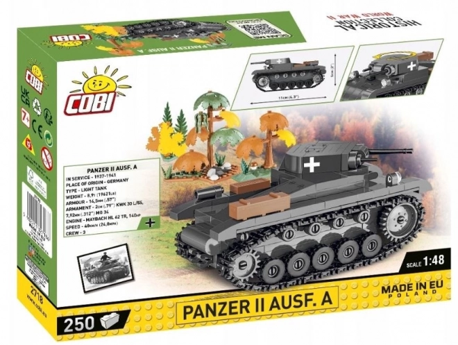 világháborús Panzer II tank építőkészlet