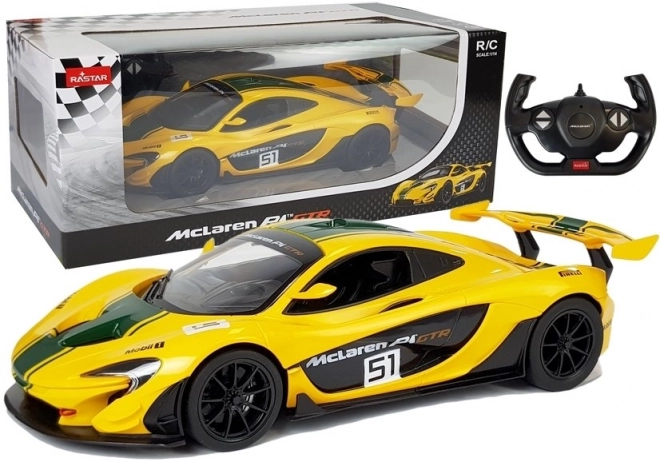 Rc autó McLaren P1 GTR sárga távirányítós