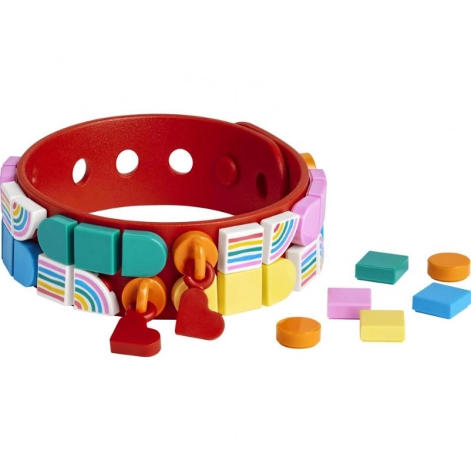 Lego Dots Szivárvány Karkötő Charmokkal
