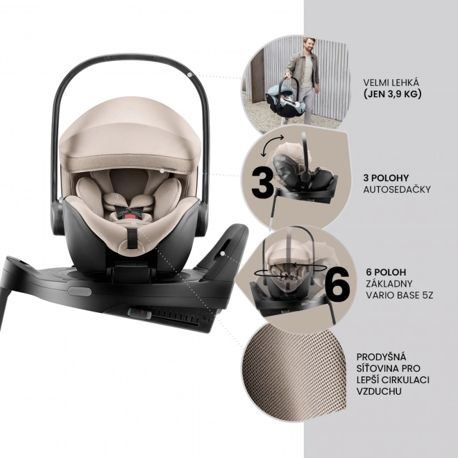 Kombinált babakocsi szett - Smile 5Z + Baby-Safe PRO autósülés + Vario Base 5Z, Dusty Rose