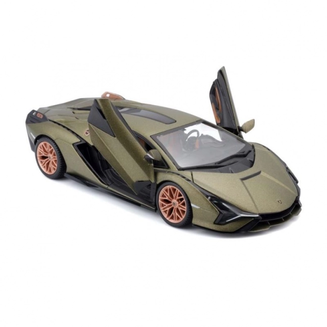 Bburago Lamborghini Sián FKP37 1:24 méretarányú zöld modellautó