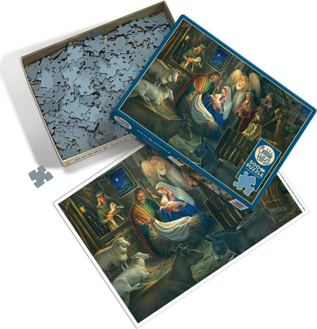 Cobble Hill karácsonyi ól 500 részes puzzle