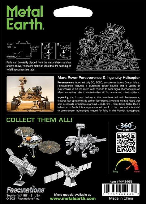 Mars Rover és Ingenuity Helikopter METAL EARTH 3D puzzle