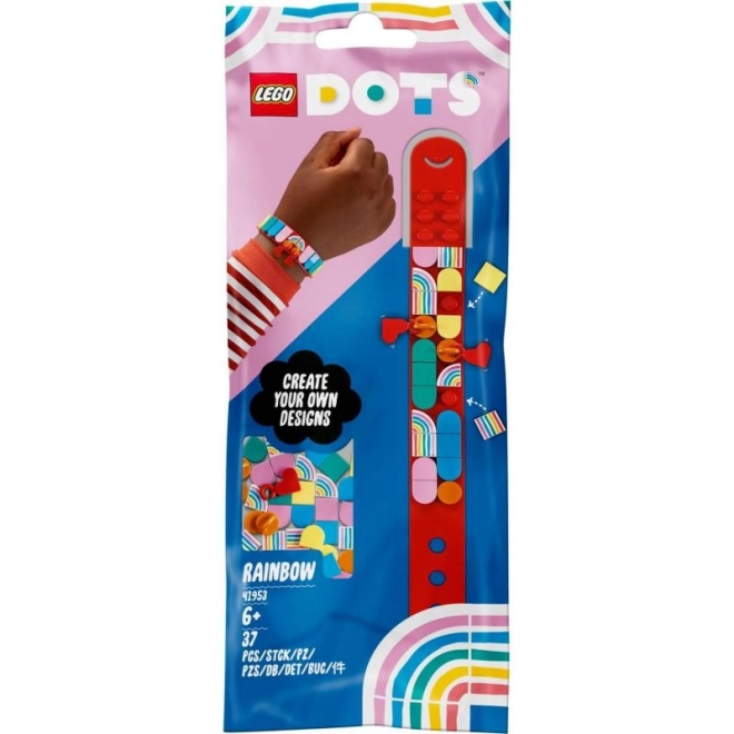 Lego Dots Szivárvány Karkötő Charmokkal