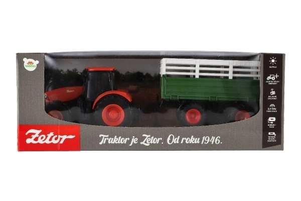 Zetor RC traktor utánfutóval és fényeffektusokkal