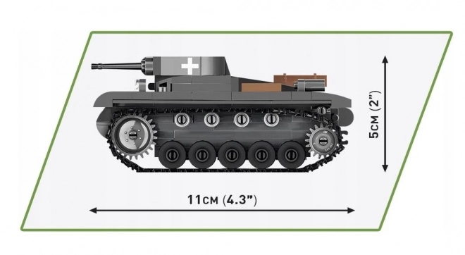 világháborús Panzer II tank építőkészlet