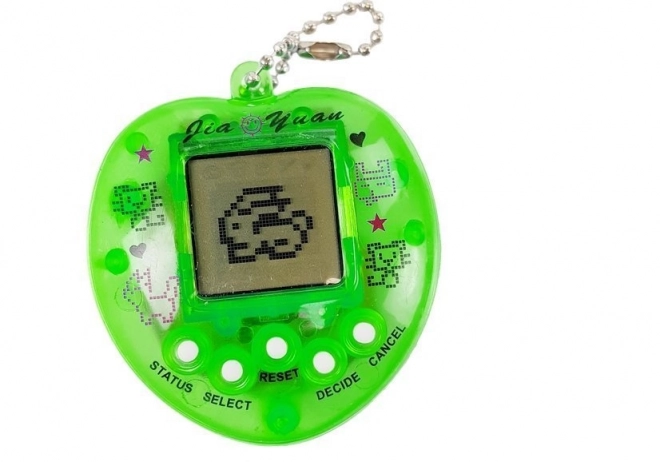 Elektronikus Tamagotchi játék zöld lánccal