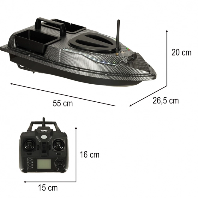 Távirányítású etetőhajó GPS-szel Flytec V900