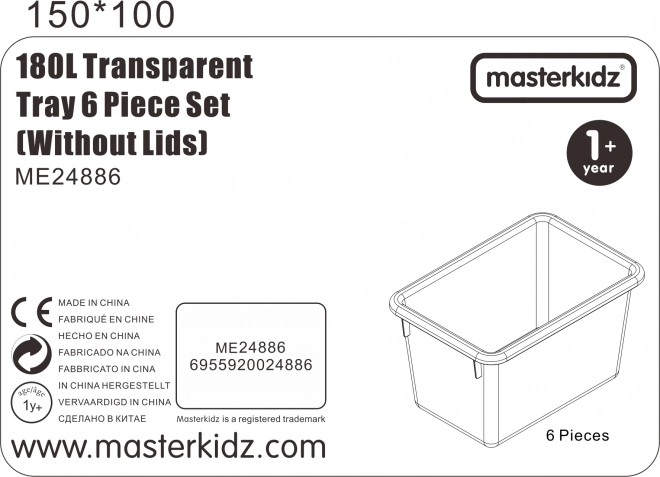 Masterkidz akril tároló dobozok STEM táblához - 6 darab
