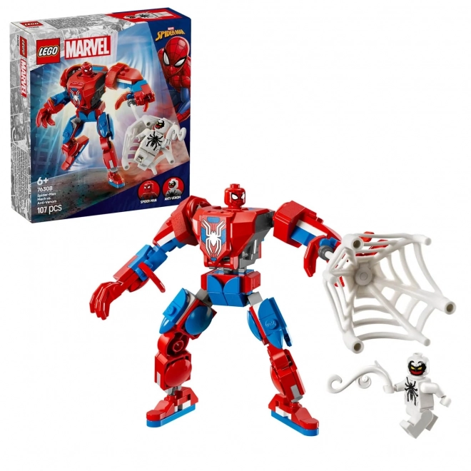 Lego Super Heroes Pókember Mech csata Anti-Venom ellen