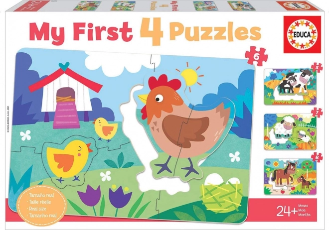 Educa első puzzle: Anyák és kölykök 4 az 1-ben