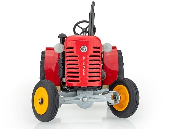 Zetor 25A piros fém traktor kulccsal