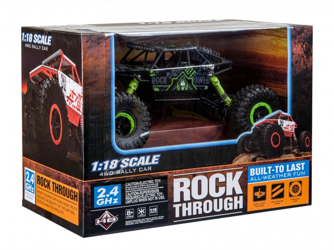 Zöld RC Rock Crawler távirányítós autó