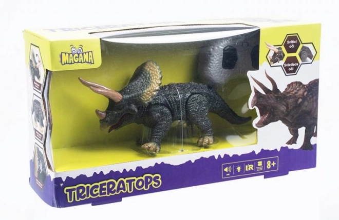 Távirányítós triceratops világító effektusokkal