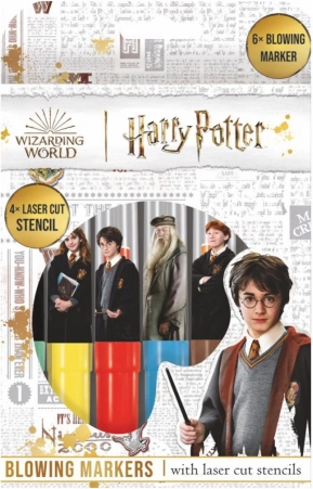 Fújó filcek sablonokkal Harry Potter, 6 darabos készlet dobozban
