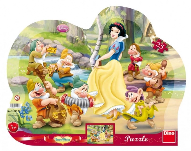 Hófehérke 25 darabos puzzle kerettel