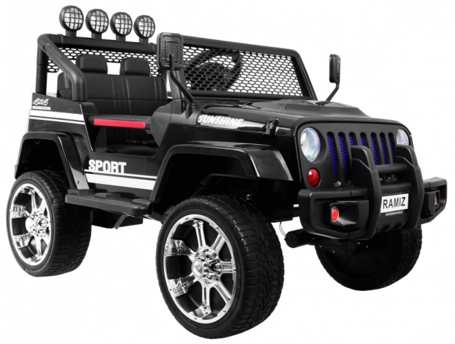 Elektromos kisautó Jeep Raptor 4x4 fekete
