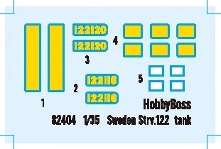 Svéd tank Strv.122 műanyag modell