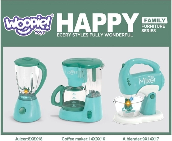 WOOPIE Gyermek Háztartási Készülék Szett 3 az 1-ben Mixer Turmixgép Konyhai Robot