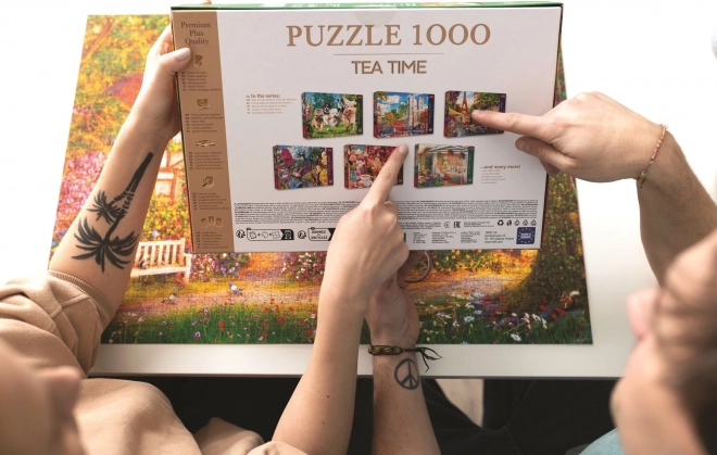 trefl puzzle 1000 darabos tea idő méhecske ház