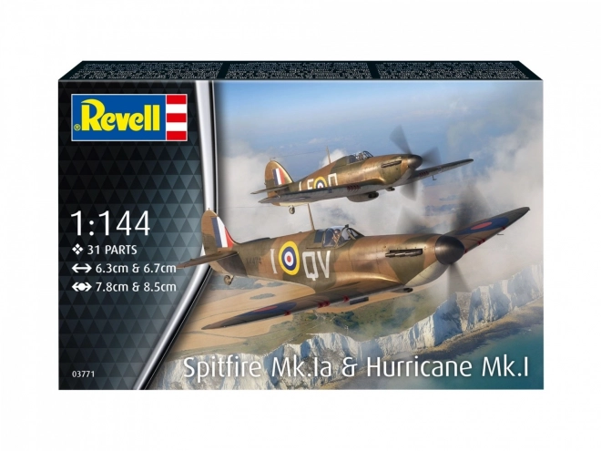 Összeragasztandó modellek Supermarine Spitfire Mk.Ia és Hawker Hurricane
