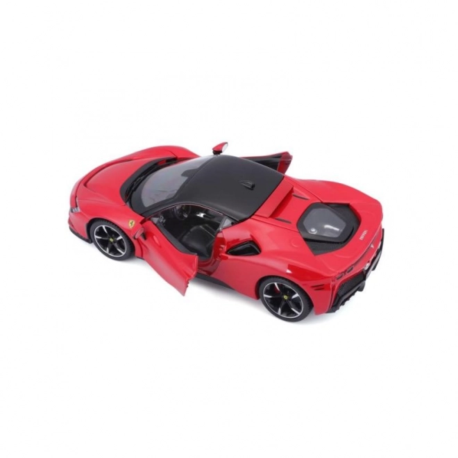 Bburago Ferrari SF90 Stradale piros autómodell 1:24