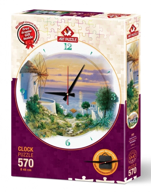Puzzle óra Egei-tenger esti naplemente 570 darabos