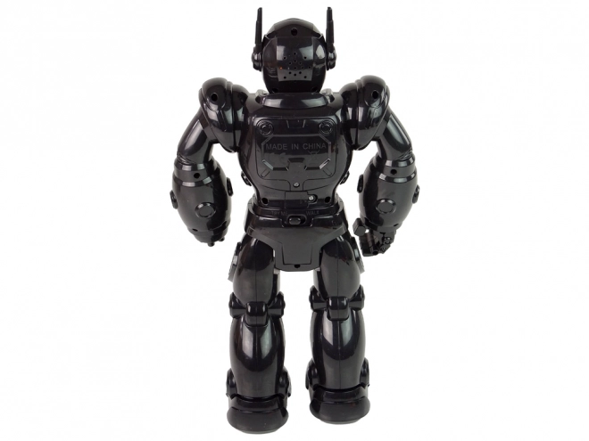 Interaktív robot hanggal és fénnyel fekete