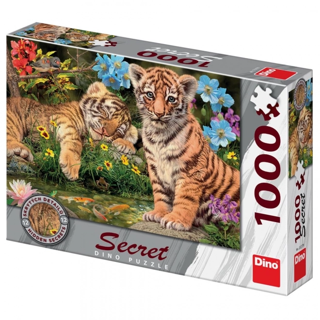 Tigrisek rejtett részletek puzzle 1000 darabos