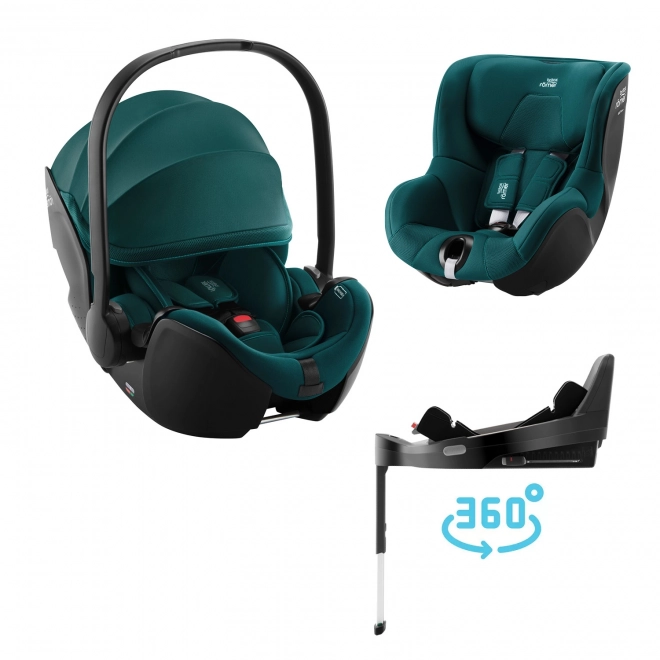 Babahordozó szett Britax Römer Baby-Safe Pro és Dualfix 5Z Atlantic Green