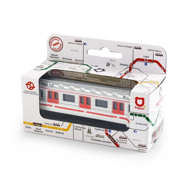 Praha metró - fém miniatűr 8 cm