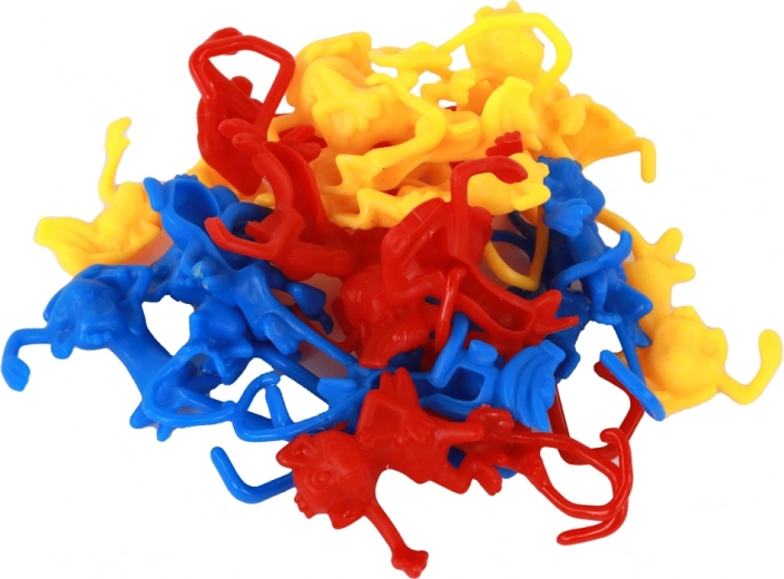 Színes majmocskák, amelyeket könnyű egymásba akasztani