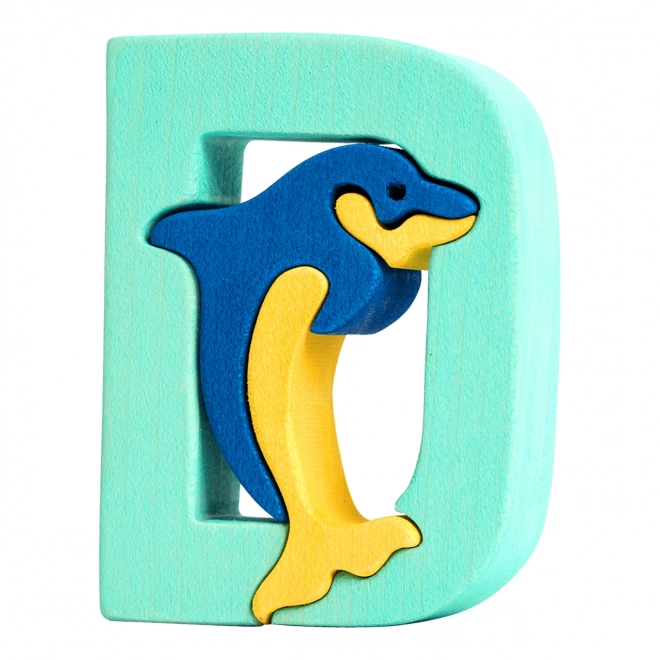 Fauna betű puzzle D delfin