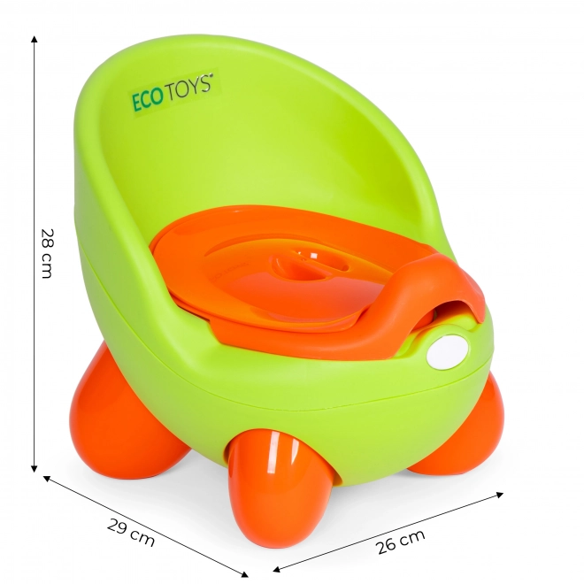 Gyerek bili levehető betéttel csúszásmentes lábakkal zöld ECOTOYS