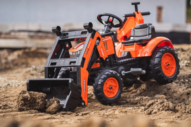 Kubota játék traktor utánfutóval és markolóval