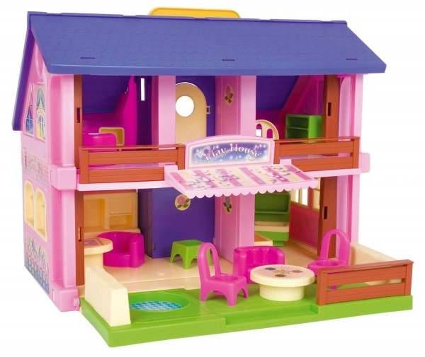 Kétszintes babaház 37 cm Play House