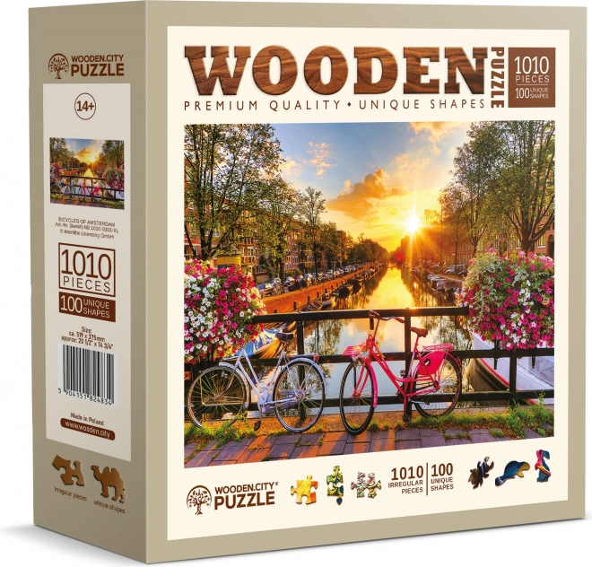 Fa puzzle Amsterdami kerekek 1010 darab