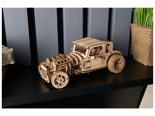 Ugears fa 3D mechanikus puzzle - Hot Rod Furious