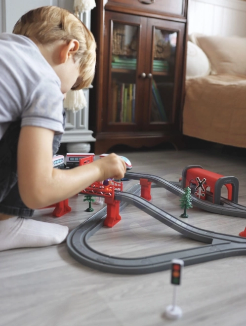 Elektronikus vasúti játék híd és alagút csomaggal
