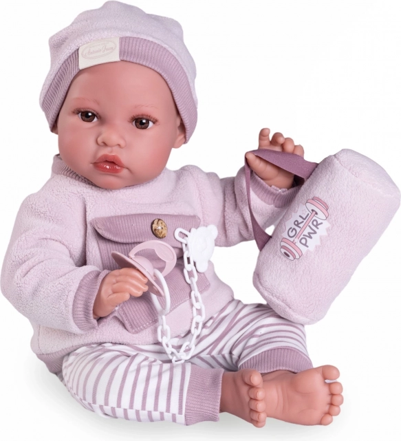Realisztikus Baba Erika puha textil testtel 42 cm