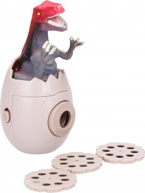 Dinoszauruszmintás projektor 10 cm szürke