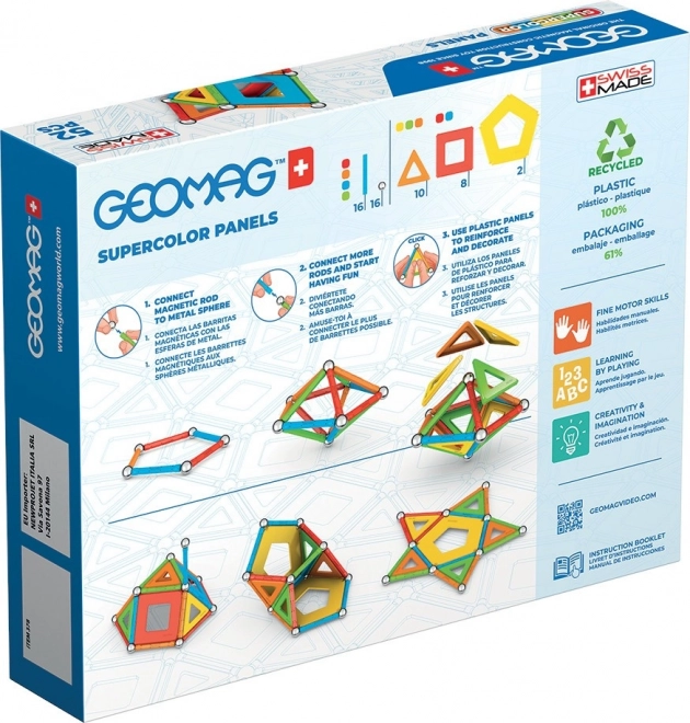 Geomag Supercolor Reciklált Mágneses Panel 52 Db