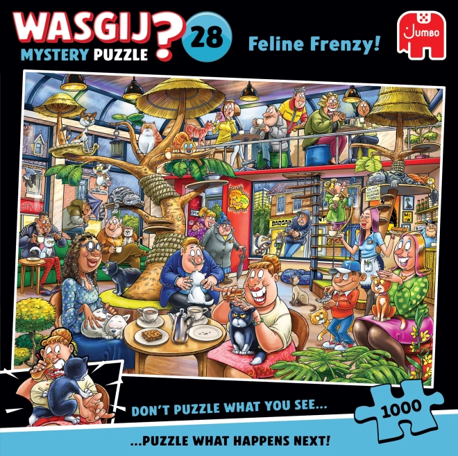 Jumbo Puzzle Wasgij Rejtély: Macskás őrület 1000 darab