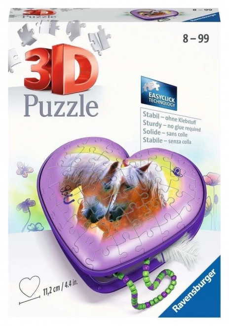 Ravensburger 3D puzzle ló mintás szív 54 darabos