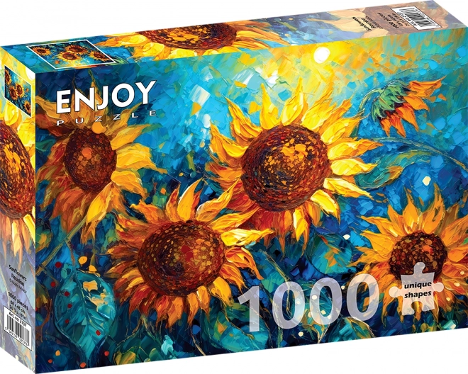 Napraforgók találkozása - 1000 darabos puzzle készlet