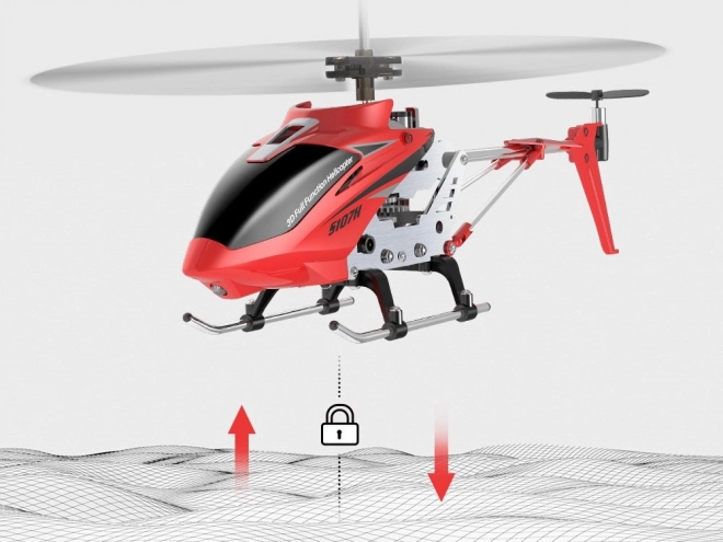 Syma távirányítós helikopter fémtesttel – piros