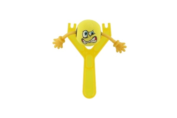 Vidám smiley arcú műanyag csúzli gyerekeknek
