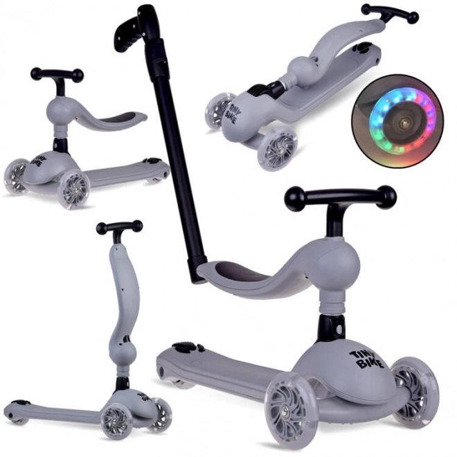 Tiny Bike gyerek futóbicikli és roller 2 az 1-ben – Szürke